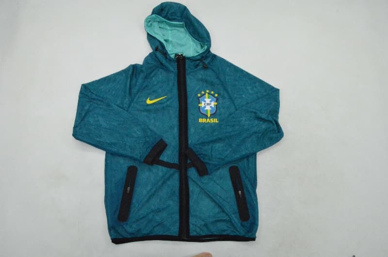AAA Quality Brazil 2026 Blue Soccer Windbreaker 02