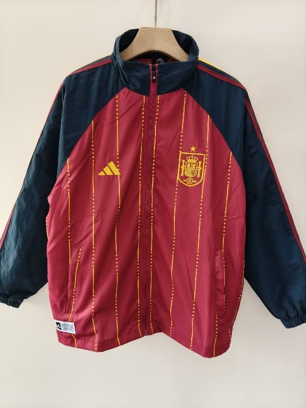 AAA Quality Spain 2026 Red Soccer Windbreaker 04
