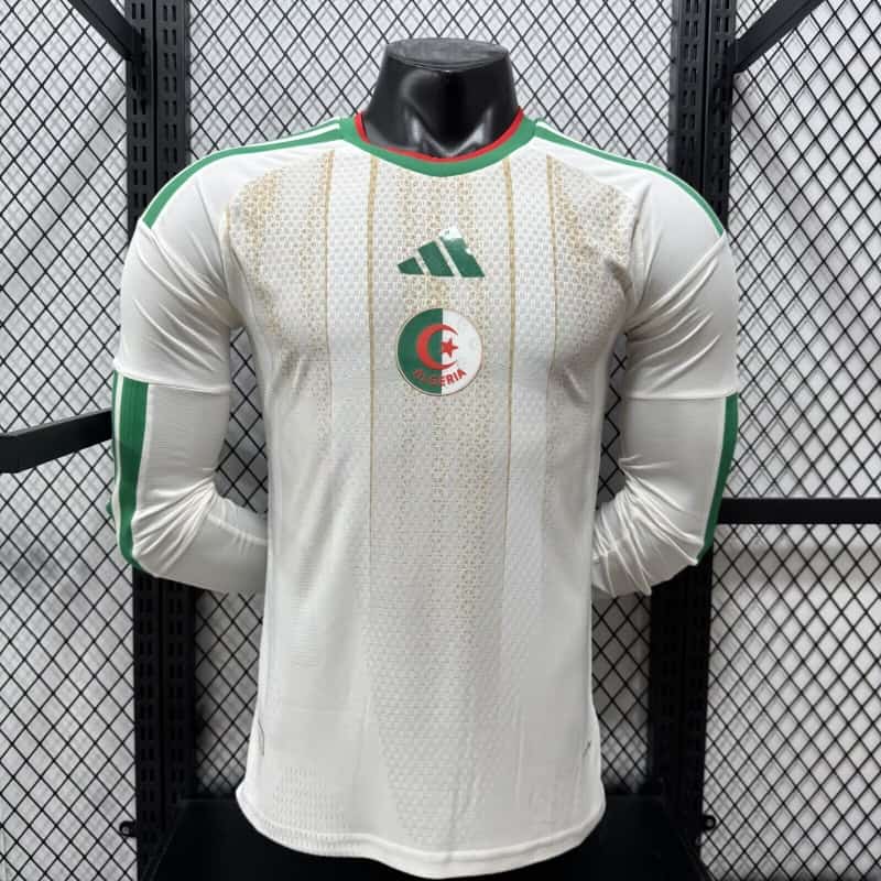 AAA Quality Algeria 2026 World Cup Home Long Sleeve Soccer Jersey(Player)