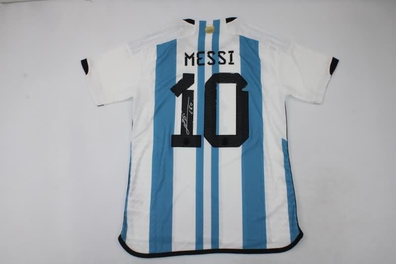 AAA Quality Argentina 2022 World Cup Signature 3 Stars Soccer Jersey