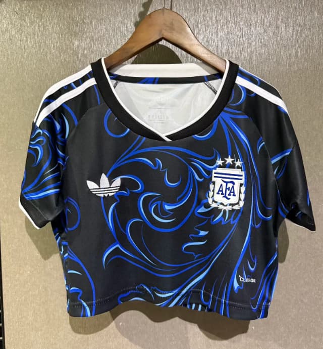 AAA Quality Argentina 2026 Away Women Cropped Soccer Jersey