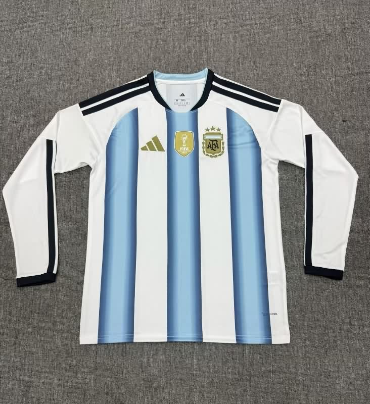 AAA Quality Argentina 2026 World Cup Home Long Sleeve Soccer Jersey