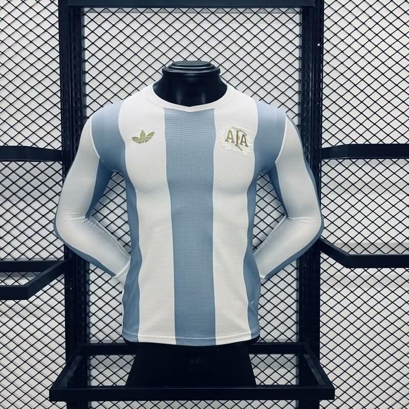 AAA Quality Argentina 50th Anniversary Long Sleeve Soccer Jersey (Player)