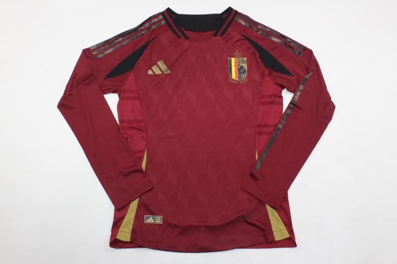 AAA Quality Belgium 2024 Home Long Sleeve Soccer Jersey (Player)