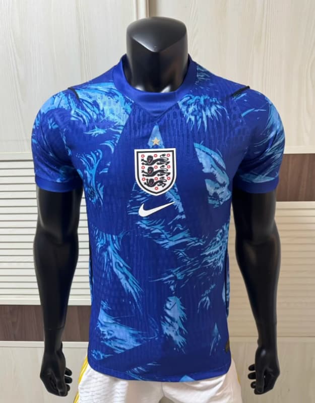AAA Quality England 2026 Goalkeeper Blue Soccer Jersey (Player)