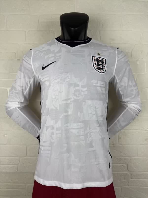 AAA Quality England 2626 Home Long Sleeve Soccer Jersey (Player)