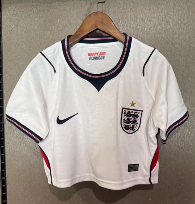 AAA Quality England 2026 World Cup Home Women Cropped Soccer Jersey