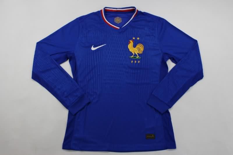AAA Quality France 2024 Home Long Sleeve Soccer Jersey (Player)