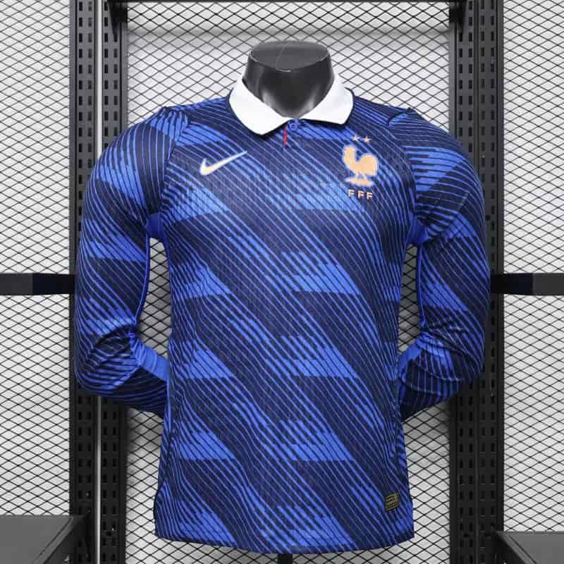 AAA Quality France 2026 World Cup Home Long Sleeve Soccer Jersey (Player)