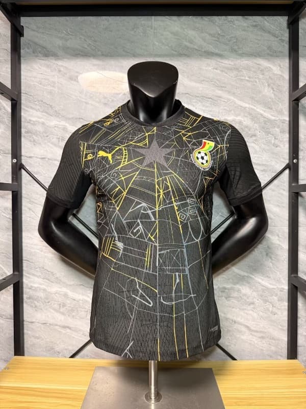 AAA Quality Ghana 2026 Goalkeeper Black Soccer Jersey (Player) AAA Quality Ghana 2026 Goalkeeper Black Soccer Jersey (Player)