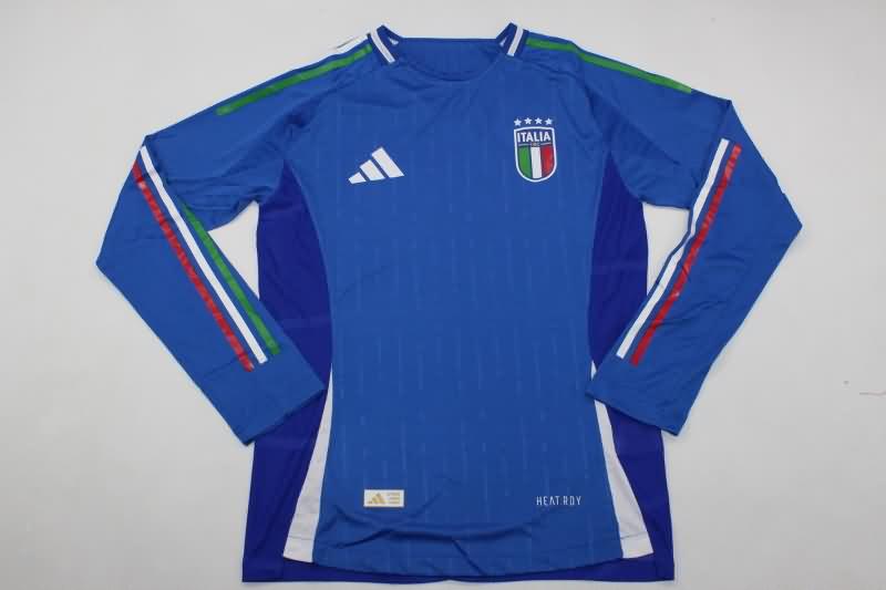 AAA Quality Italy 2024 Home Long Sleeve Soccer Jersey (Player)