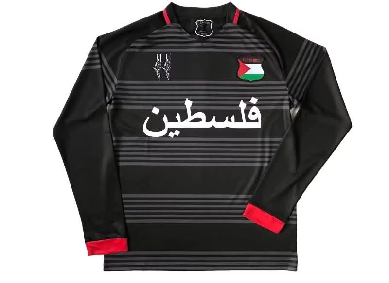 AAA Quality Palestine 2023/24 Black Long Sleeve Soccer Jersey