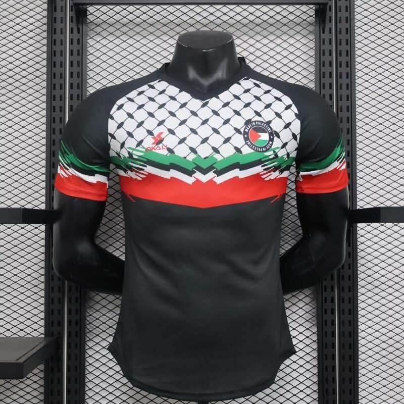 AAA Quality Palestine 2023/24 Black Soccer Jersey (Player)
