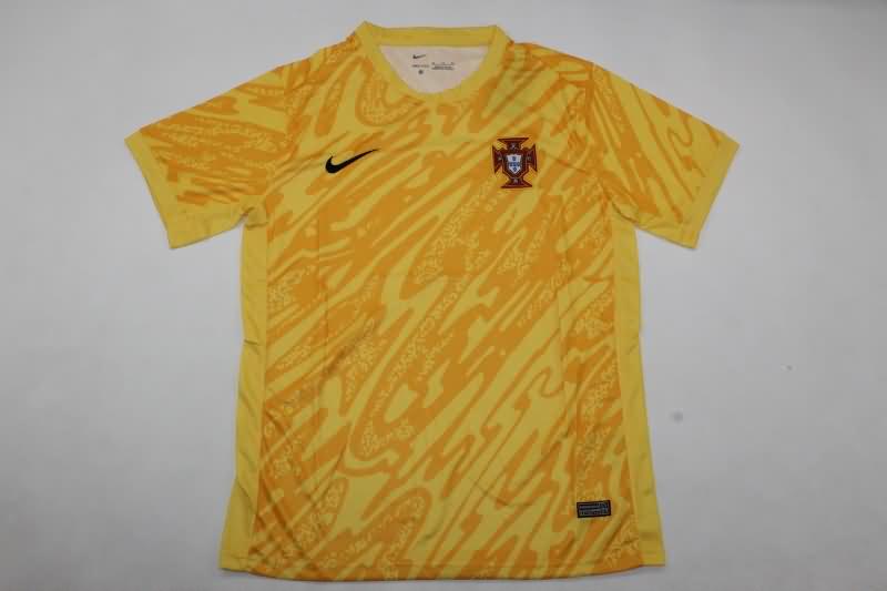 AAA Quality Portugal 2024 Goalkeeper Yellow Soccer Jersey