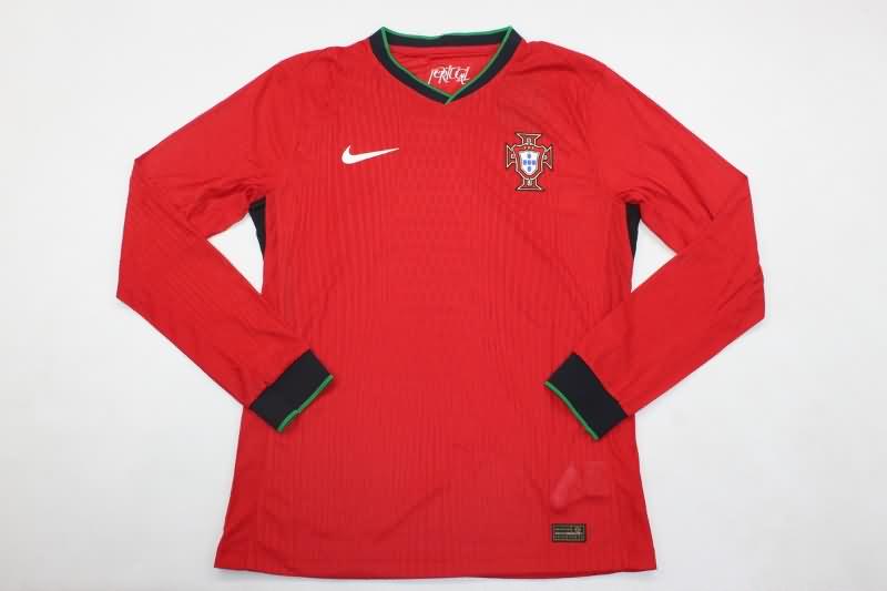 AAA Quality Portugal 2024 Home Long Sleeve Soccer Jersey (Player)