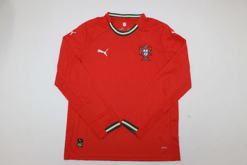 AAA Quality Portugal 2025 Home Long Sleeve Soccer Jersey