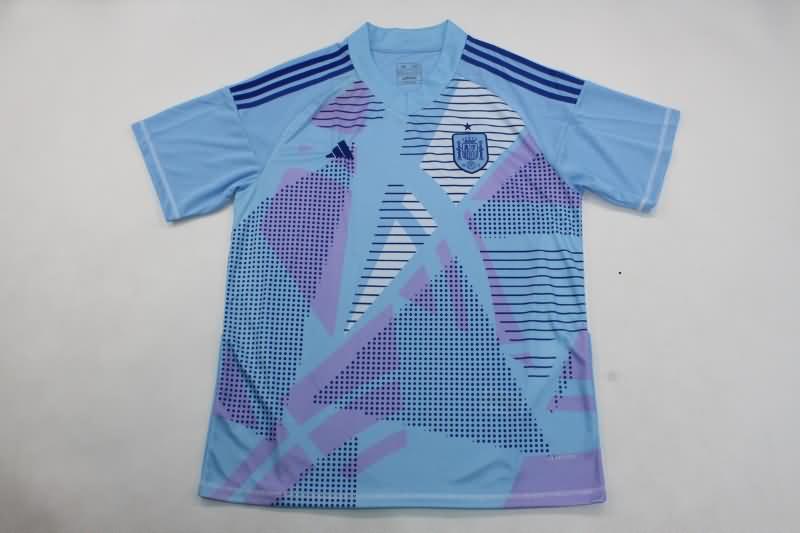 AAA Quality Spain 2024 Goalkeeper Blue Soccer Jersey