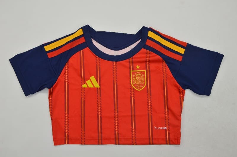 AAA Quality Spain 2026 World Cup Home Women Cropped Soccer Jersey