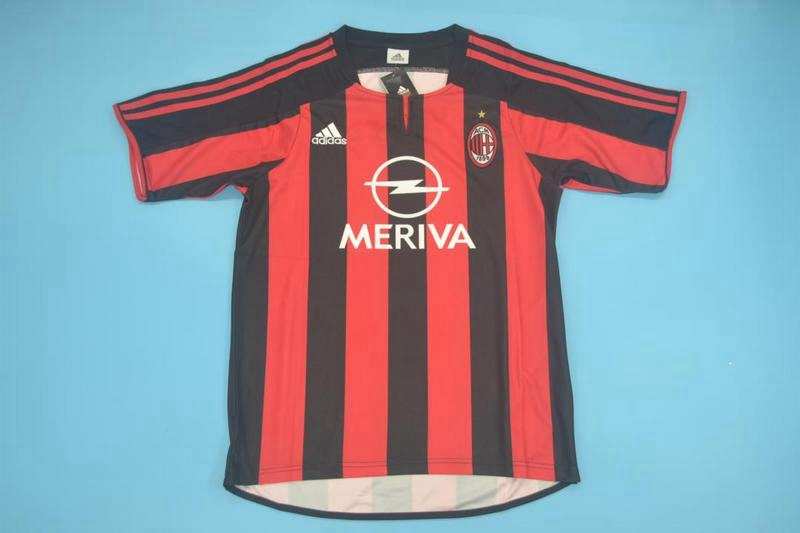 AAA Quality AC Milan 2003/04 Home Retro Soccer Jersey