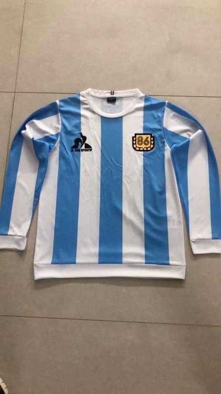AAA Quality Argentina 1986 Champion Long Sleeve Retro Soccer Jersey