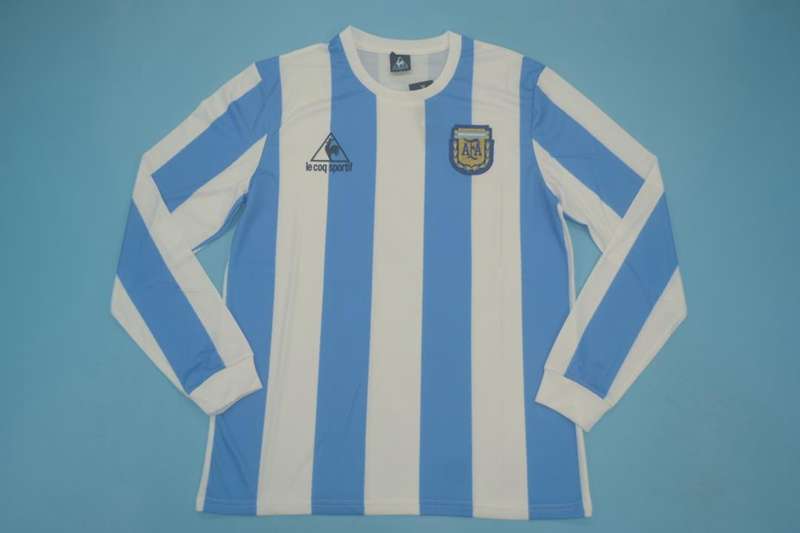 AAA Quality Argentina 1986 Home Long Sleeve Retro Soccer Jersey