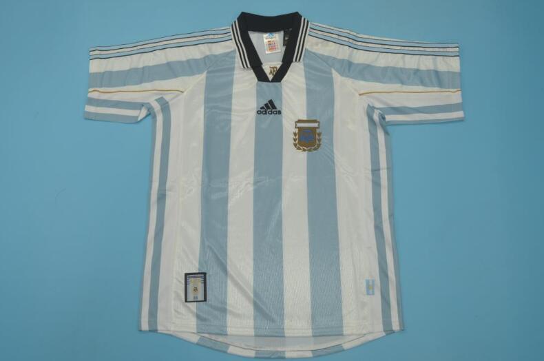 AAA Quality Argentina 1998 Home Retro Soccer Jersey