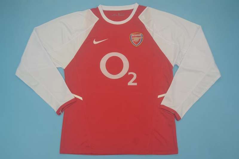 AAA Quality Arsenal 2002/04 Home Long Sleeve Retro Soccer Jersey