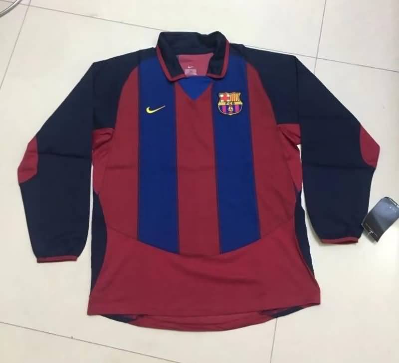 AAA Quality Barcelona 2003/04 Home Long Slevee Retro Soccer Jersey