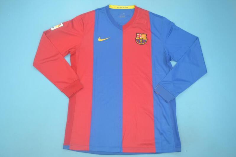 AAA Quality Barcelona 2006/07 Home Long Retro Soccer Jersey