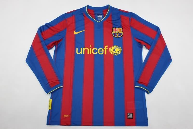 AAA Quality Barcelona 2009/10 Home Long Sleeve Retro Soccer Jersey