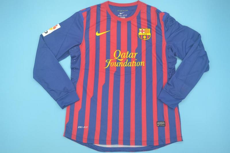 AAA Quality Barcelona 2011/12 Home Long Soccer Jersey(Player)