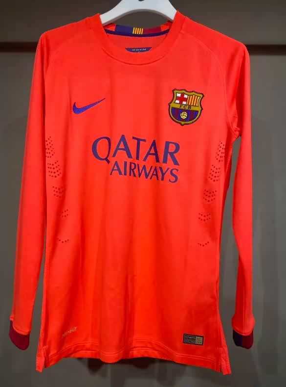 AAA Quality Barcelona 2014/15 Away Long Sleeve Retro Soccer Jersey (Player)