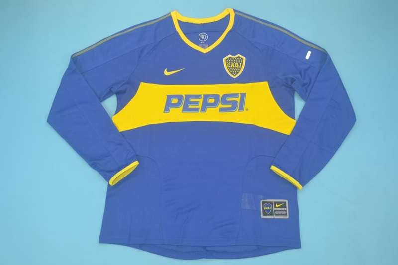 AAA Quality Boca Juniors 2003 Home Long Retro Soccer Jersey