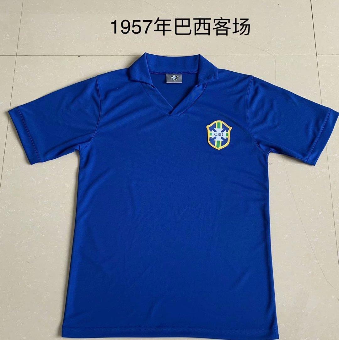 AAA Quality Brazil 1957 Away Retro Soccer Jersey