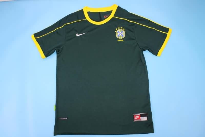 AAA Quality Brazil 1998 Goalkeeper Dark Green Retro Soccer Jersey