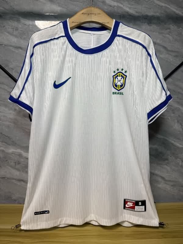 AAA Quality Brazil 1998 Goalkeeper White Retro Soccer Jersey (Player)