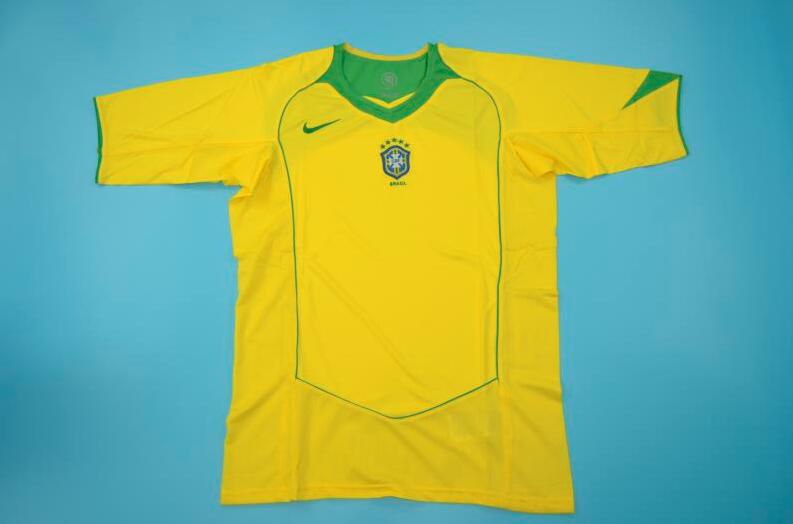 AAA Quality Brazil 2004 Home Retro Soccer Jersey
