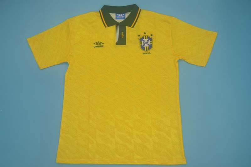 AAA Quality Brazil 1991/93 Home Retro Soccer Jersey