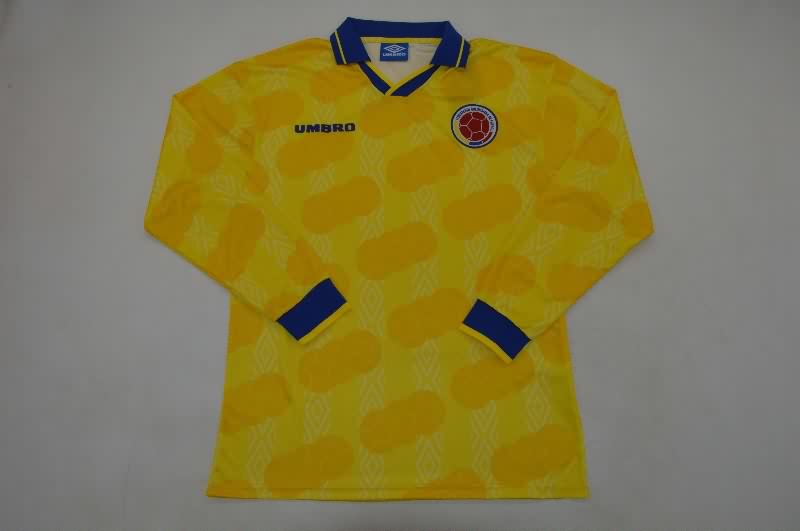 AAA Quality Colombia 1994 Home Long Sleeve Retro Soccer Jersey