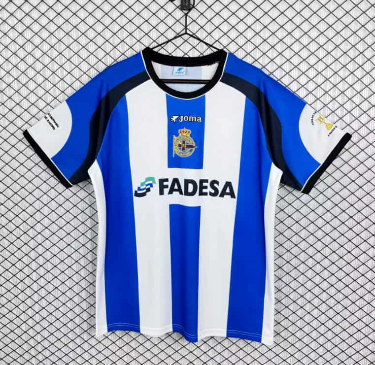 AAA Quality Deportivo La Coruna 2001/02 Home Retro Soccer Jersey
