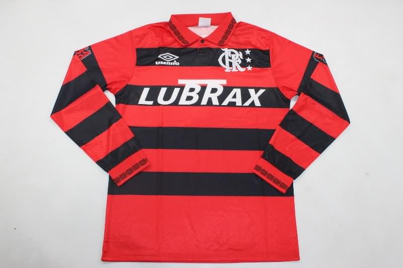 AAA Quality Flamengo 1992/93 Home Retro Long Sleeve Soccer Jersey