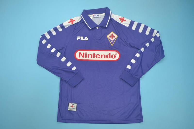 AAA Quality Fiorentina 1998/99 Home Long Retro Soccer Jersey