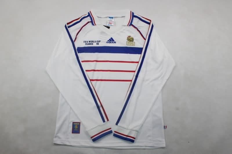 AAA Quality France 1998 Away Long Sleeve Retro Soccer Jersey