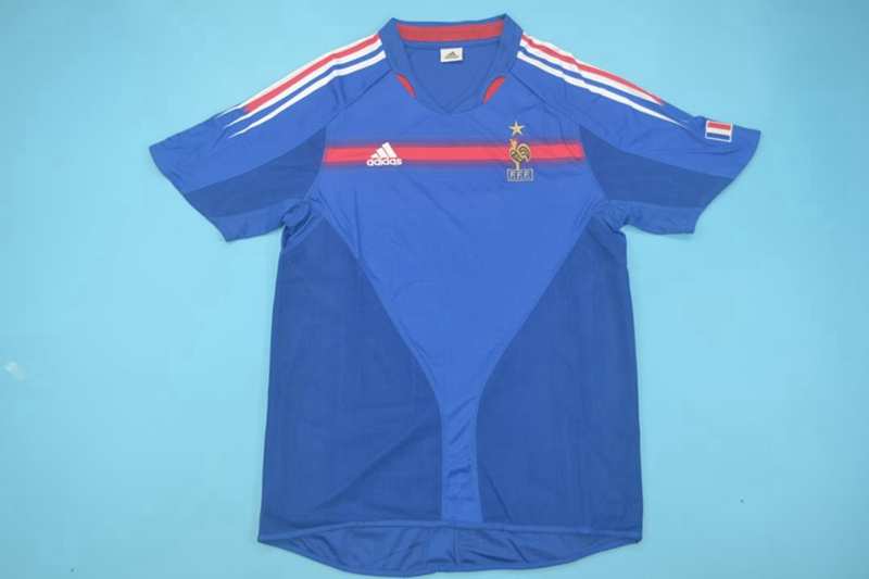 AAA Quality France 2004 Home Retro Soccer Jersey
