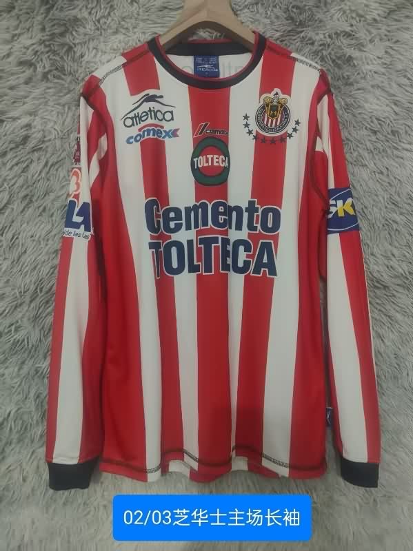 AAA Quality Guadalajara 2002/03 Home Long Sleeve Retro Soccer Jersey