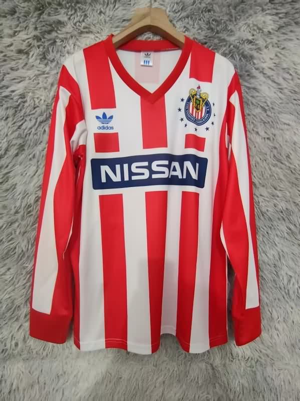 AAA Quality Guadalajara 1990/91 Home Retro Long Sleeve Soccer Jersey