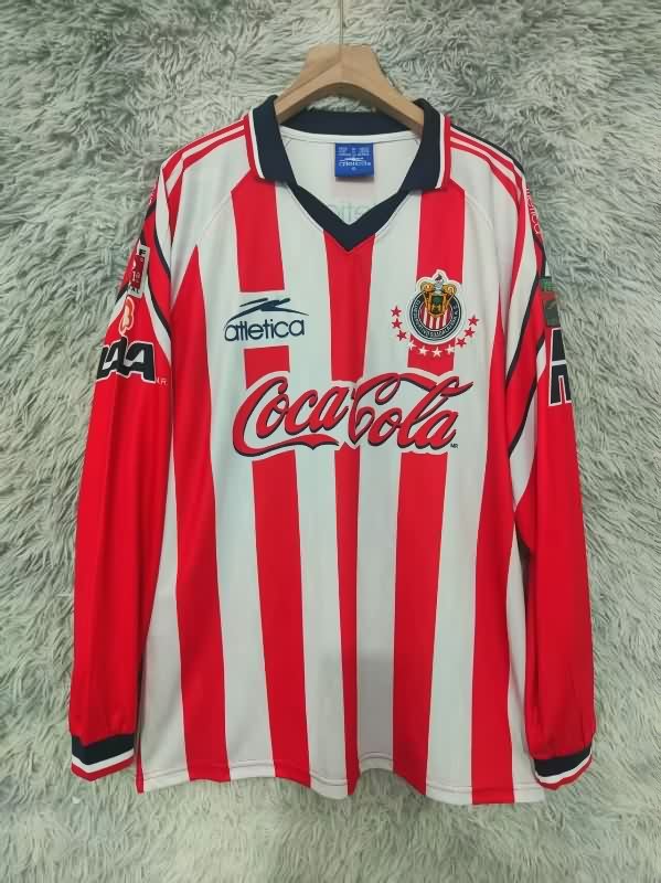 AAA Quality Guadalajara 1998/99 Home Long Sleeve Retro Soccer Jersey