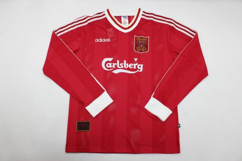AAA Quality Liverpool 1995/96 Home Long Sleeve Retro Soccer Jersey