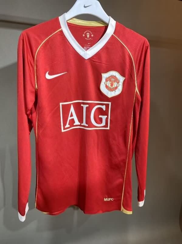 AAA Quality Manchester United 2006/07 Home Long Retro Soccer Jersey(Player)