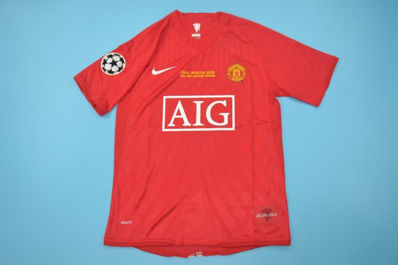 AAA Quality Manchester United 2007/08 Home Final Jersey